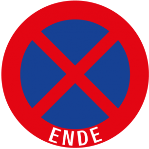 Halten und Parken verboten "Ende"