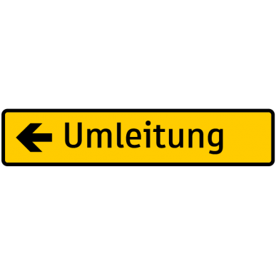 Umleitung Wegweiser einzeilig