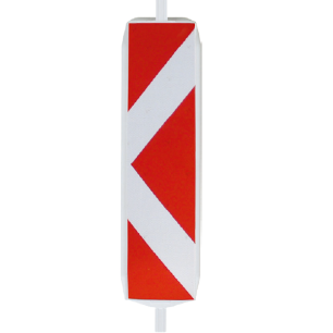 KLEMMFIX - Wendebake beidseitig (rechts, links) Folie Typ 2, rot-weiß, Winkelform