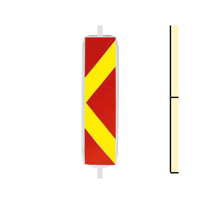 KLEMMFIX - Wendebake beidseitig (rechts, links) Folie Typ 3, rot-gelb, Winkelform