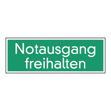 Notausgang freihalten