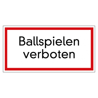 Ballspielen verboten