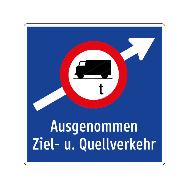 Hinweis auf Beschränkungen (Autobahnen)