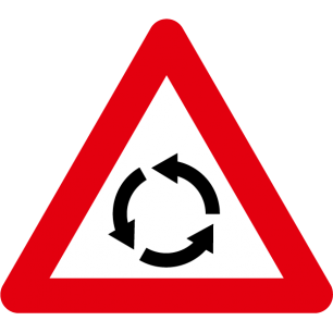 Kreuzung mit Kreisverkehr