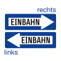 Einbahnstraße links Typ 1 - Bauausführung