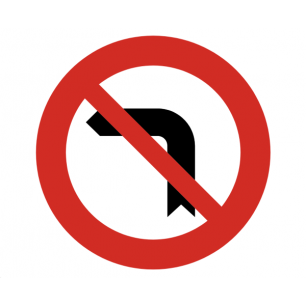 Einbiegen nach links verboten