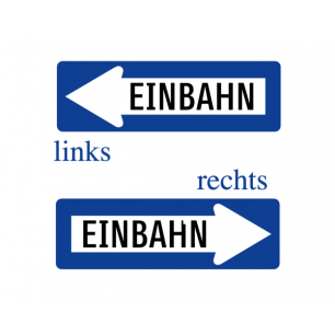 rechts/links Einbahnstraße