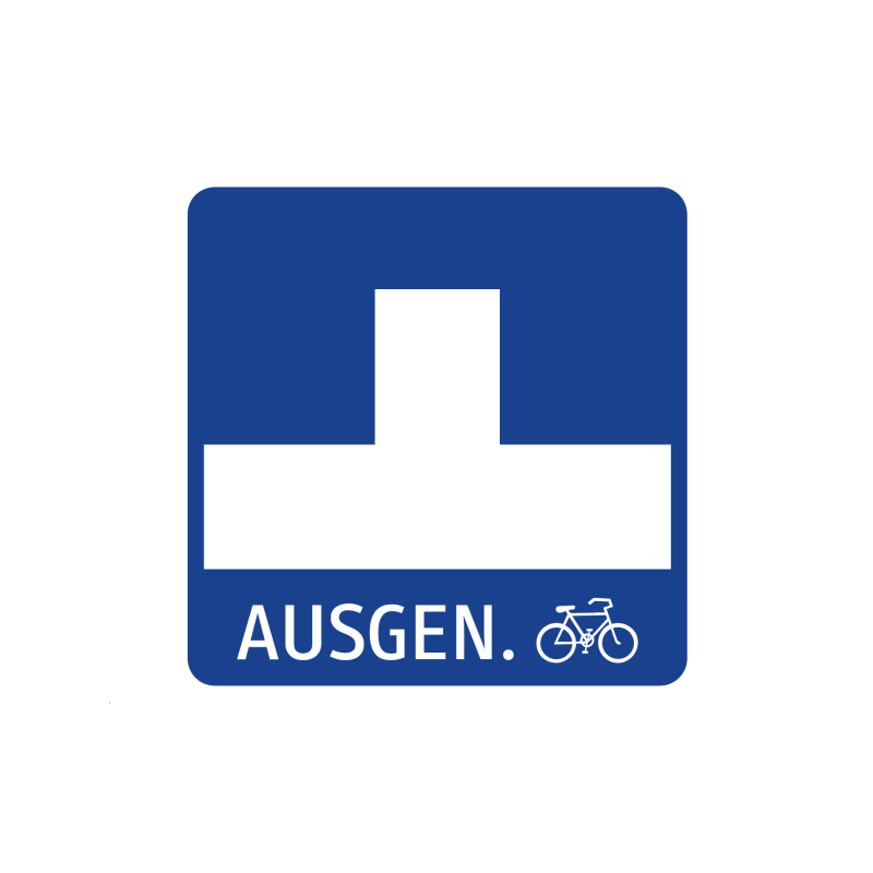 Sackgasse ausgen. Fahrrad