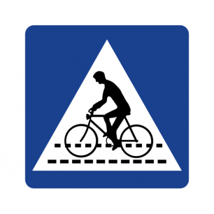 Kennzeichnung eines Radfahrerüberfahrt