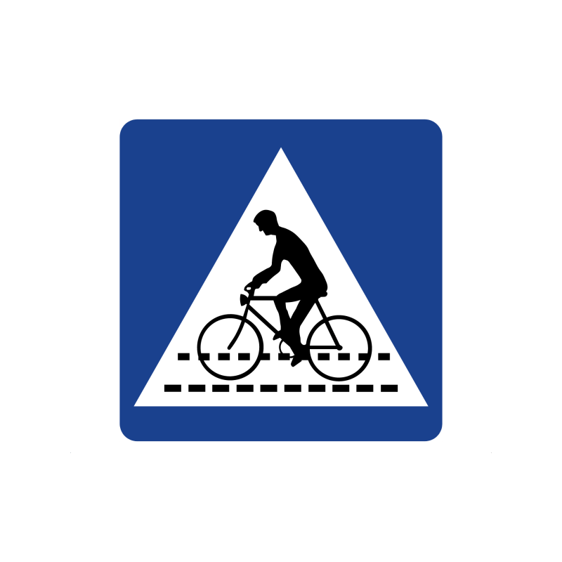 Kennzeichnung eines Radfahrerüberfahrt