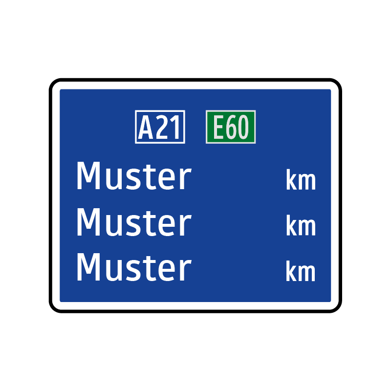 Orientierungstafel Autobahn oder Autostraße