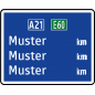 Orientierungstafel Autobahn oder Autostraße