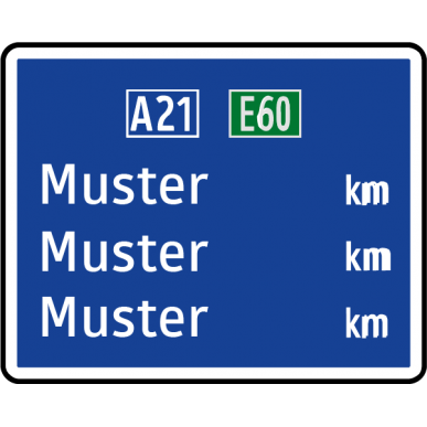 Orientierungstafel Autobahn oder Autostraße