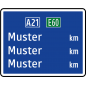 Orientierungstafel Autobahn oder Autostraße