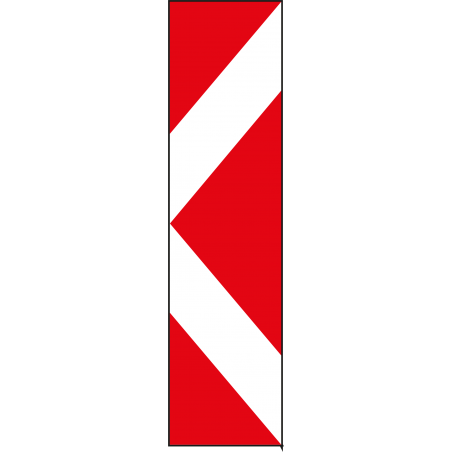 Leitbaken (Winkelform) rot/weiß