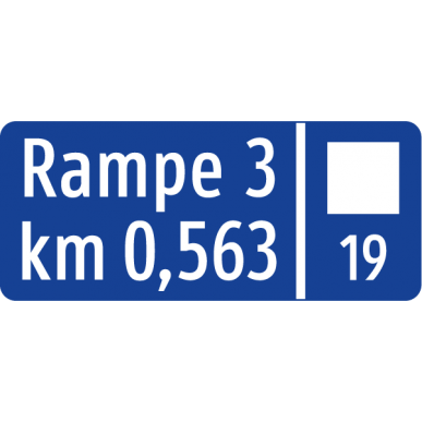 Kilometertafeln für Rampen