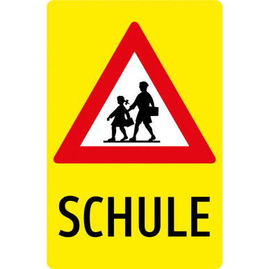 Schulweg fluoreszierend