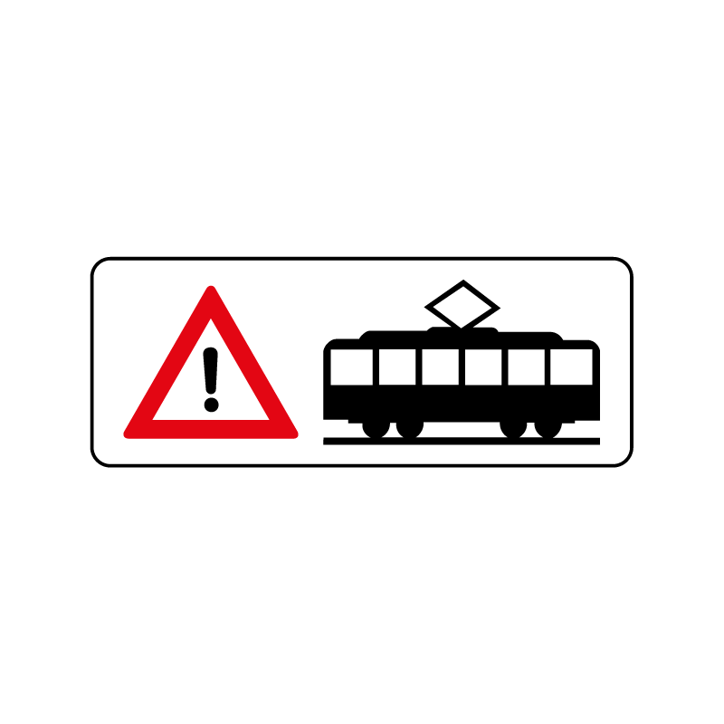 Zusatztafeln - §50/16 + Straßenbahnsymbol