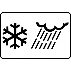 Zusatztafeln - Schnee-Regen