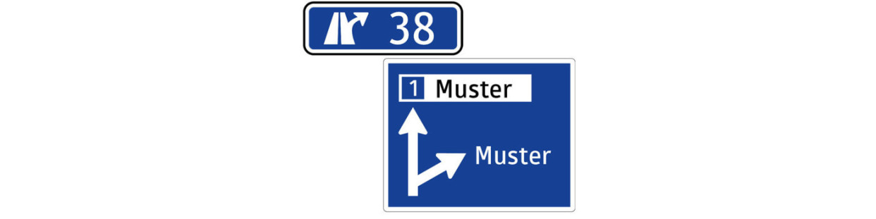 Hinweiszeichen - Autobahntafel