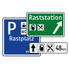 Hinweiszeichen - Autobahntafeln gem. RVS