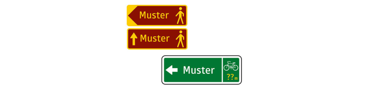 Radwegweiser - Fußwegweiser