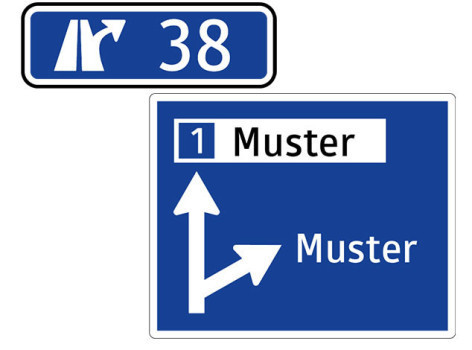 Hinweiszeichen - Autobahntafel